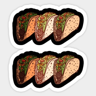 Taco Six Pack Sticker